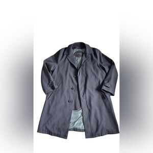 Harry Rosen Classic Overcoat – Black 10% LINEN (Made in Canada)